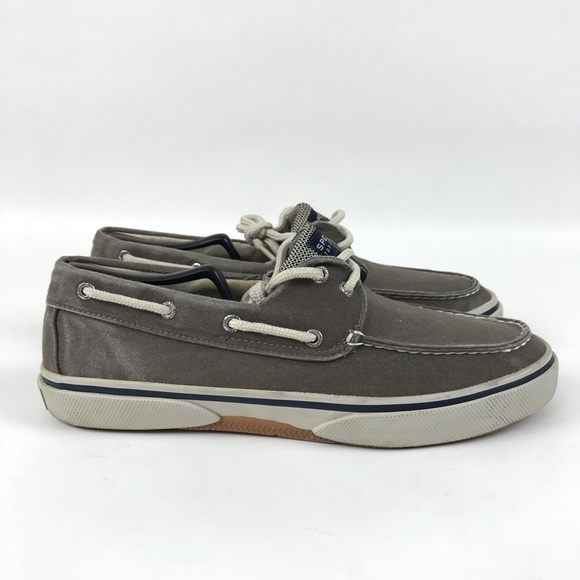 sperry gray canvas
